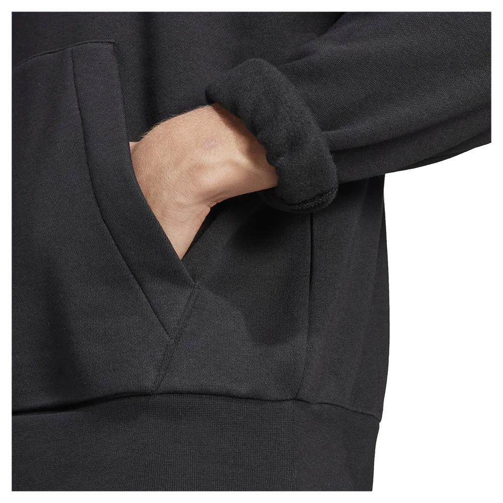 Худи adidas Essentials Linear Fleece, черный — фото 4