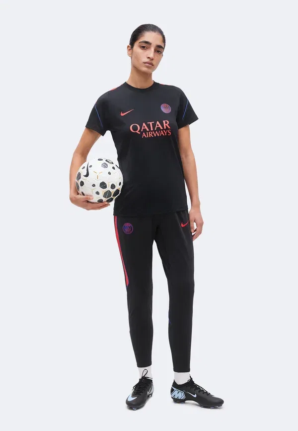 Брюки с эластичным поясом Nike Performance, черный/красный — фото 2