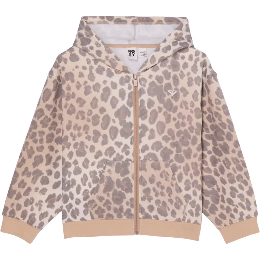 Детское худи на молнии с вышивкой Twenty Five HD Roxy, Beige