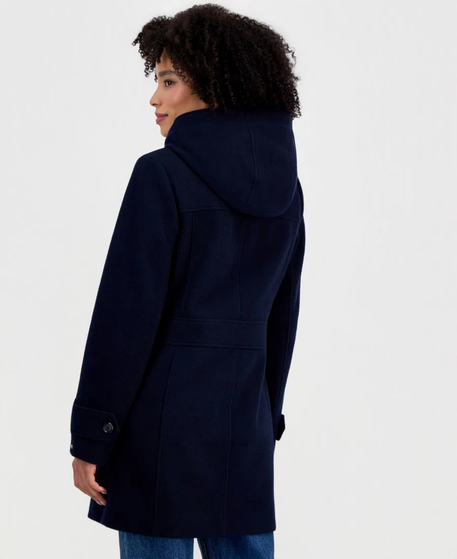 Пальто-тренчкот с капюшоном из искусственного меха Tommy Hilfiger, Navy — фото 2