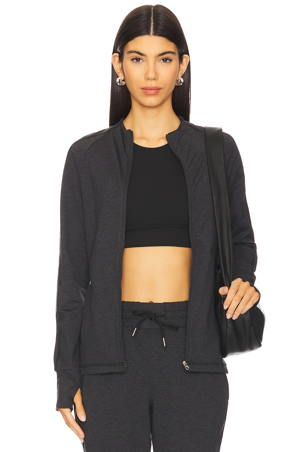 

Куртка на молнии среднего слоя Marja Varley, black marl