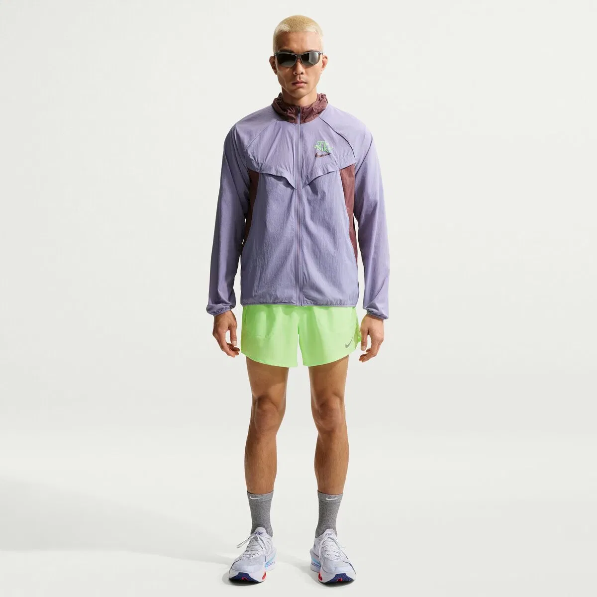 Мужские шорты для бега Dri-Fit Stride 2-in-1 5in Short Nike, Lime Blast/Reflective Silv — фото 4