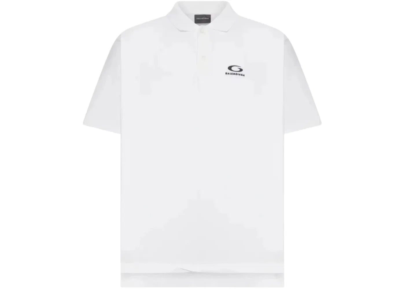 Мужское поло с коротким рукавом Balenciaga, White