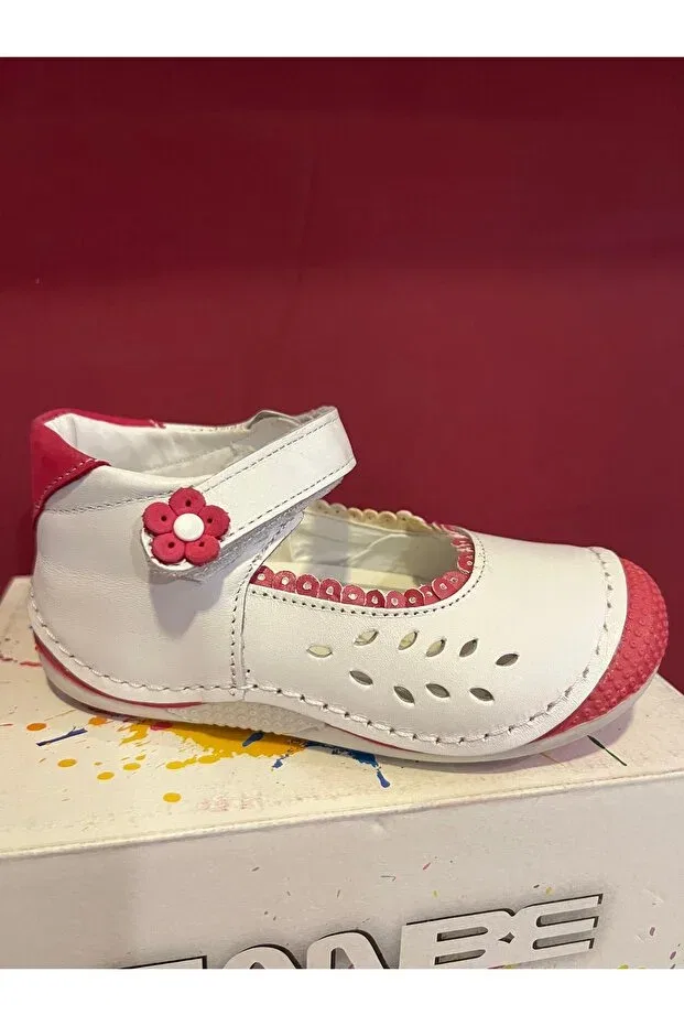 Детская обувь для новорожденных с липучкой Sanbe First Step Bebek, White