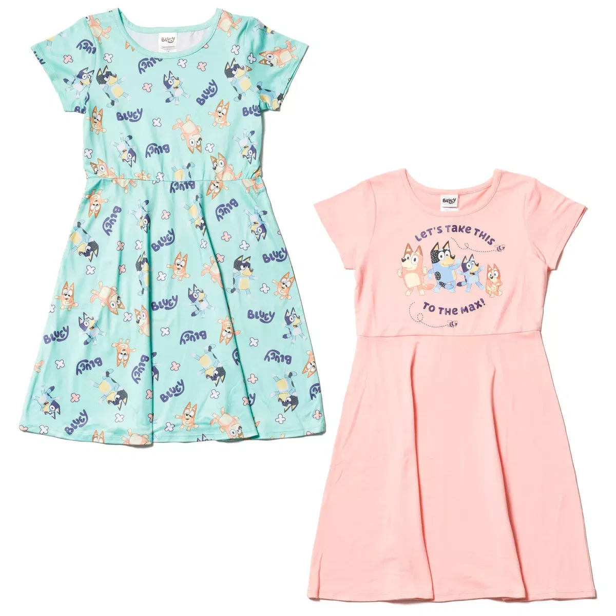 Детский комплект платьев для девочек с принтом Bluey 2 Pack Dresses Bluey, Blue