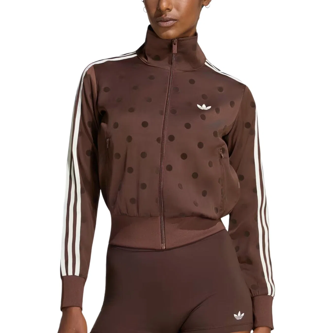 Женская куртка с высоким воротником прямого кроя Reddish Umber Adidas Originals, Reddish Umber