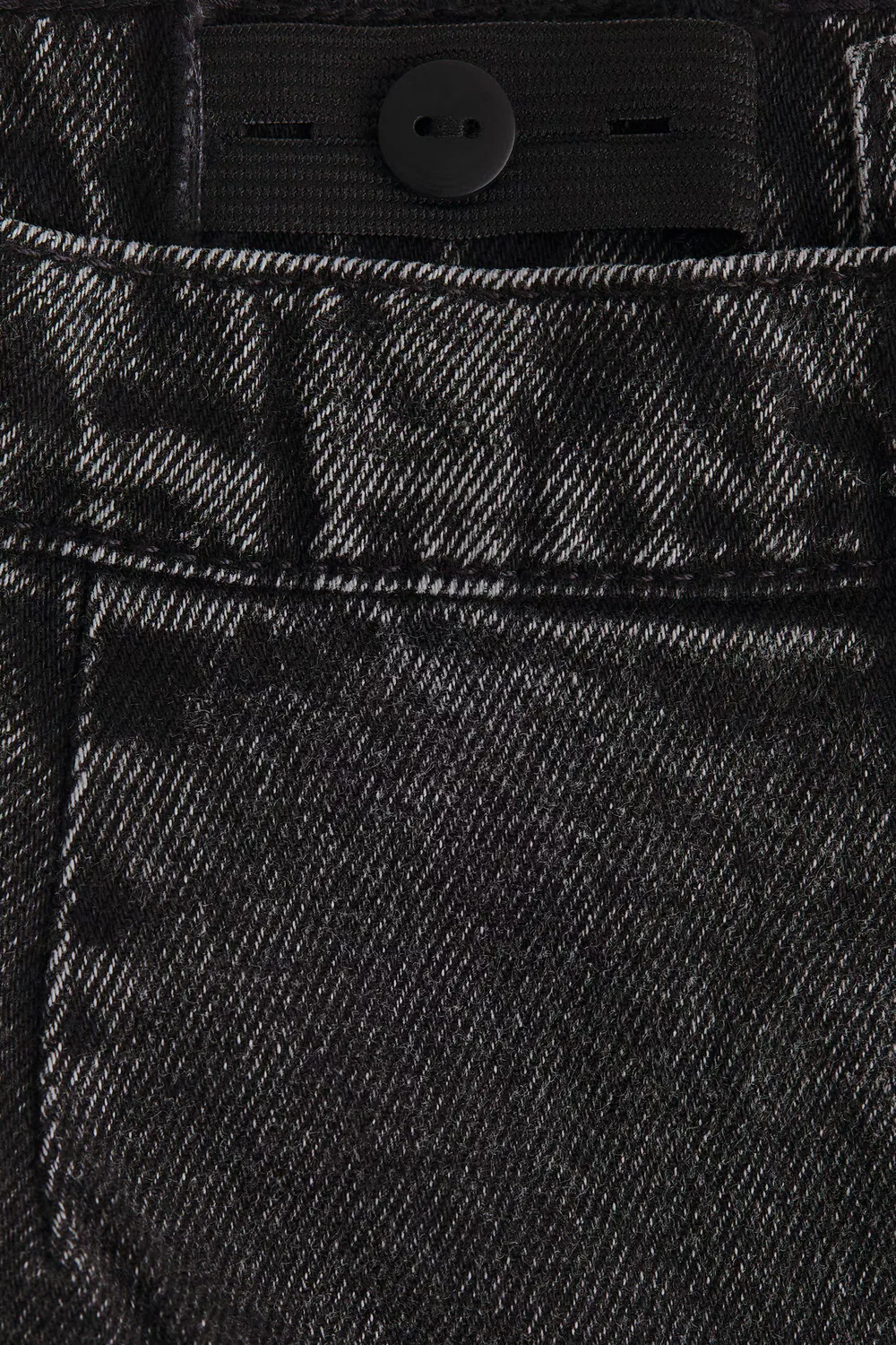 Джинсовая юбка с оборками H&M, Ausgewaschenes Denimschwarz — фото 3