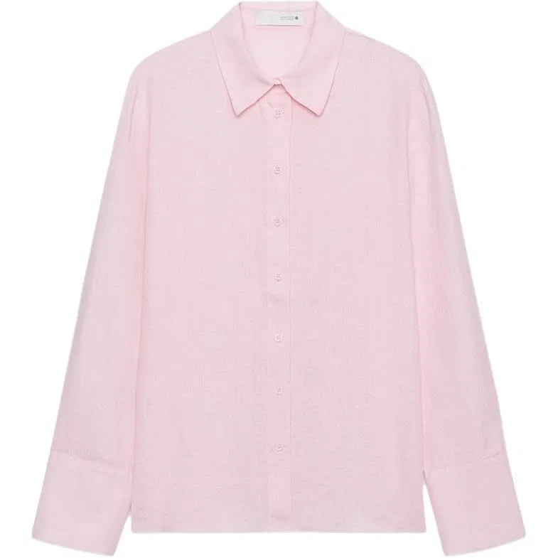 Женская рубашка с отложным воротником ZW Shirts ZARA, Pink