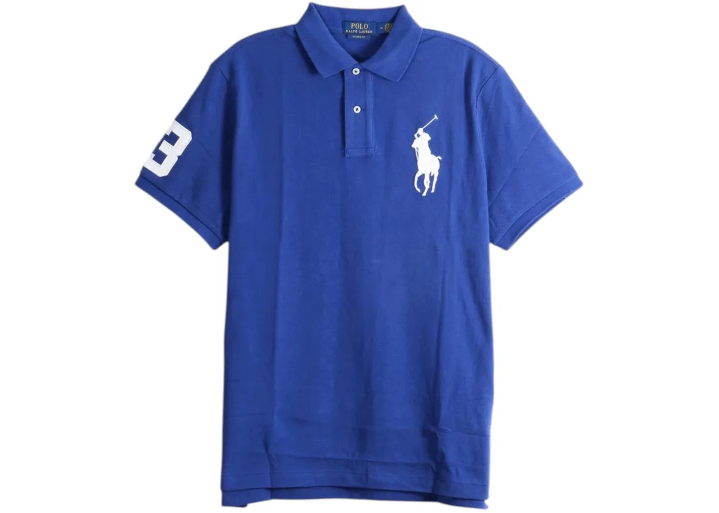 Мужское поло с коротким рукавом с принтом Big Pony Polo Ralph Lauren, Blue Yacht/White
