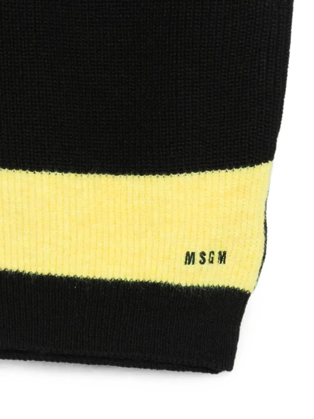 Полосатый жилет с вышитым логотипом Msgm Kids, черный — фото 3
