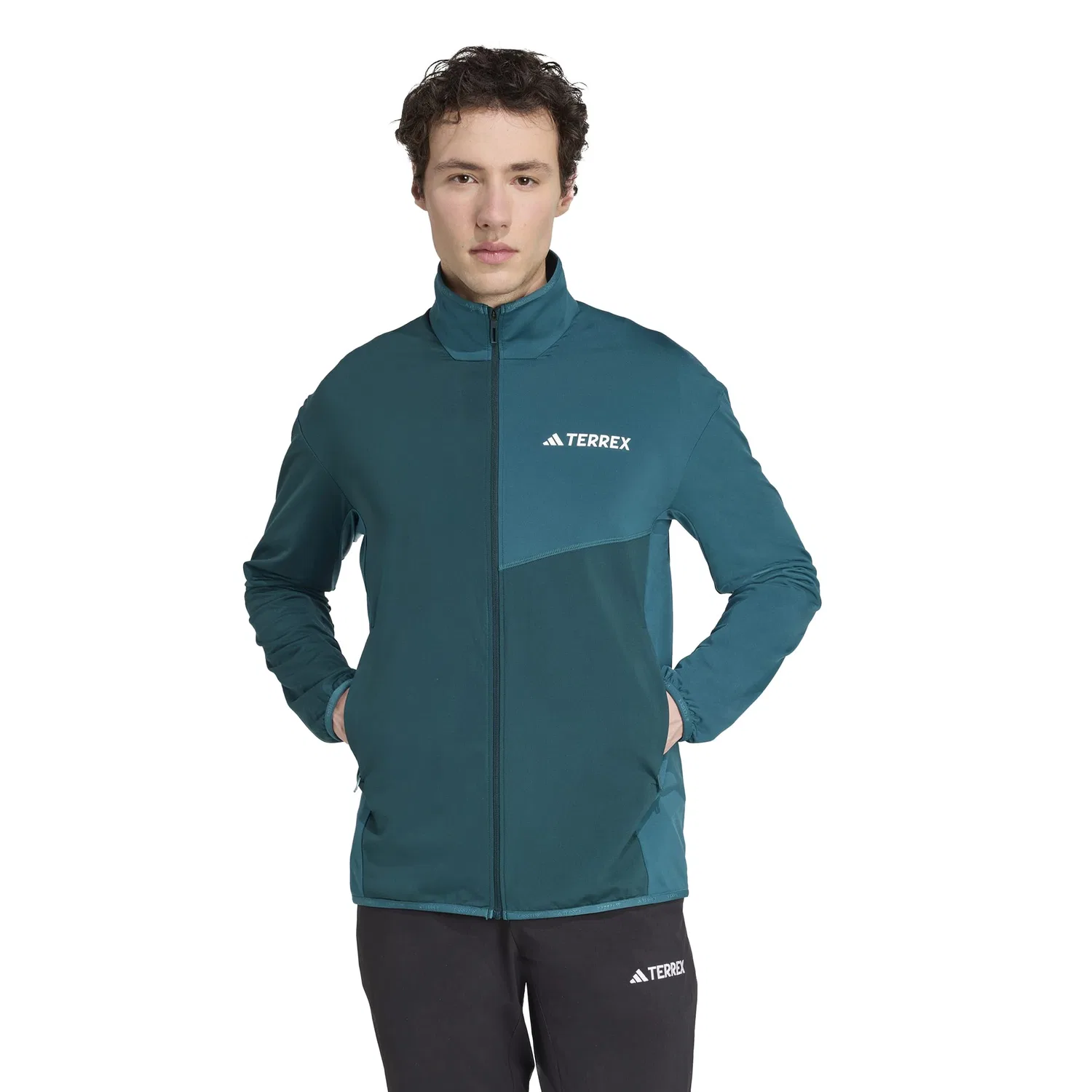 Мужская флисовая куртка с полной застёжкой-молнией Terrex Multi Climawam adidas, Aurora Ivy — фото 3