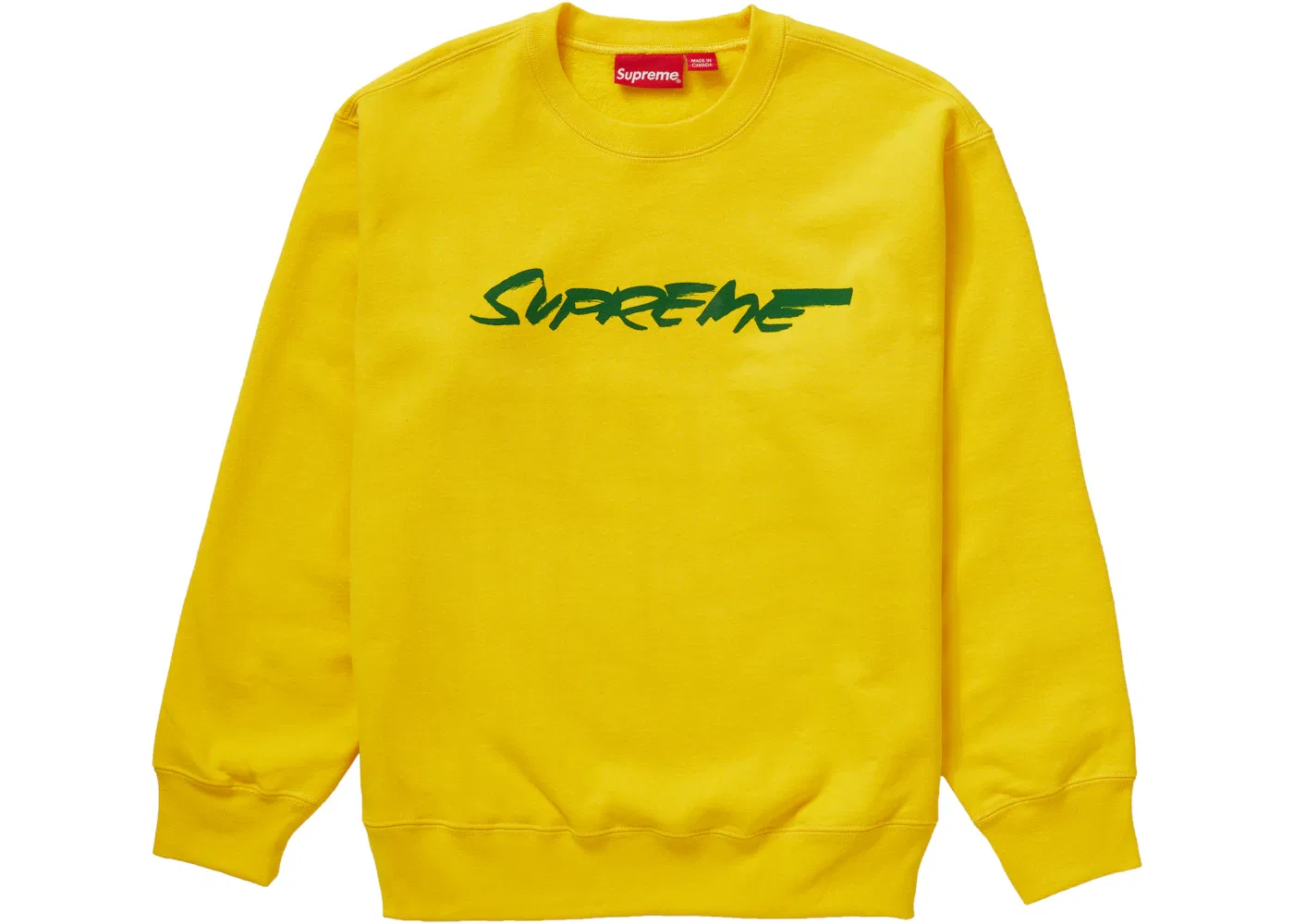 Мужской свитшот с принтом Supreme Futura Logo Crewneck, Yellow