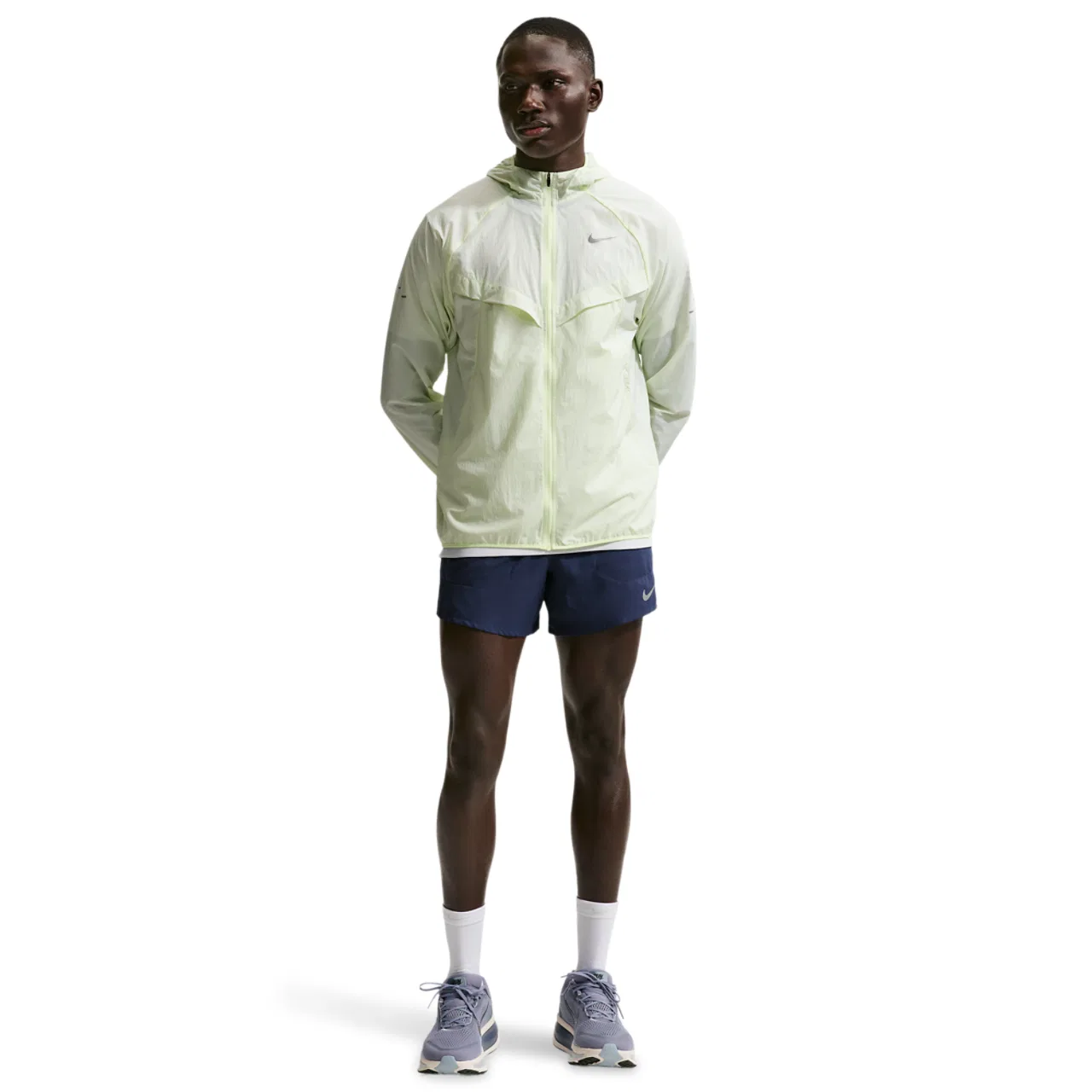 Мужские шорты Dri-FIT Stride 5in Nike, цвет Midnight Navy/Reflective Silver — фото 4