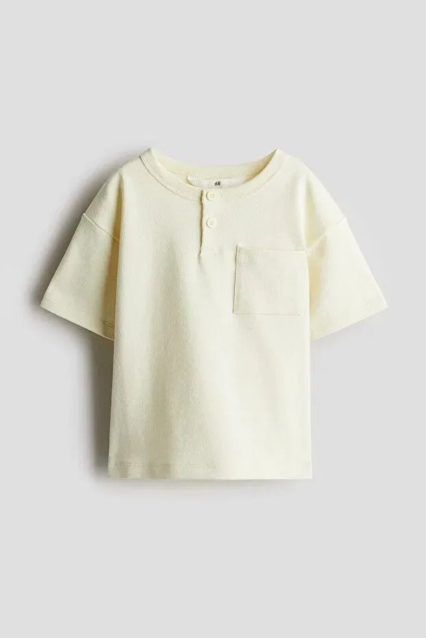Детская футболка с коротким рукавом H&M, Light Yellow