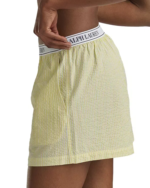 Женские шорты-боксеры из сейрсакера Polo Ralph Lauren, Lemon Verbina — фото 3