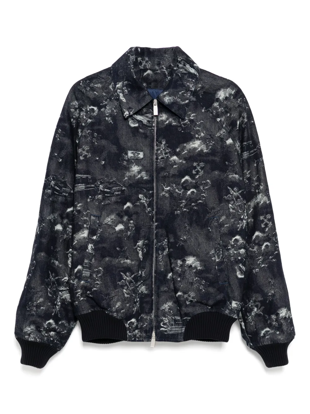 

Куртка с графичным принтом OFF-WHITE, синий