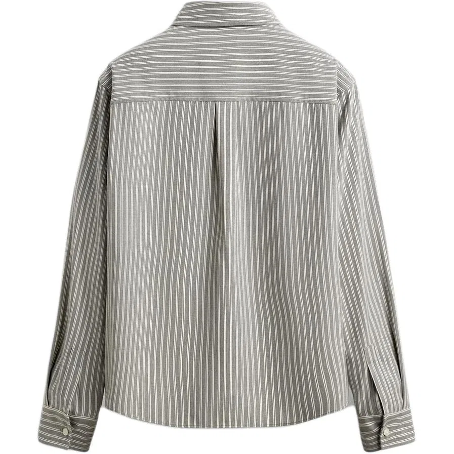 Мужская рубашка с отложным воротником Gray ZARA, Gray — фото 3