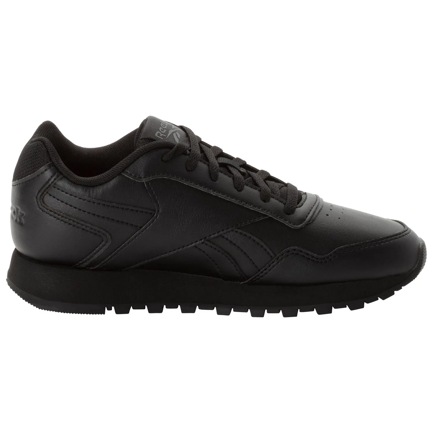 Детские кроссовки на шнуровке Reebok Classic, Black/Purple Grey — фото 3