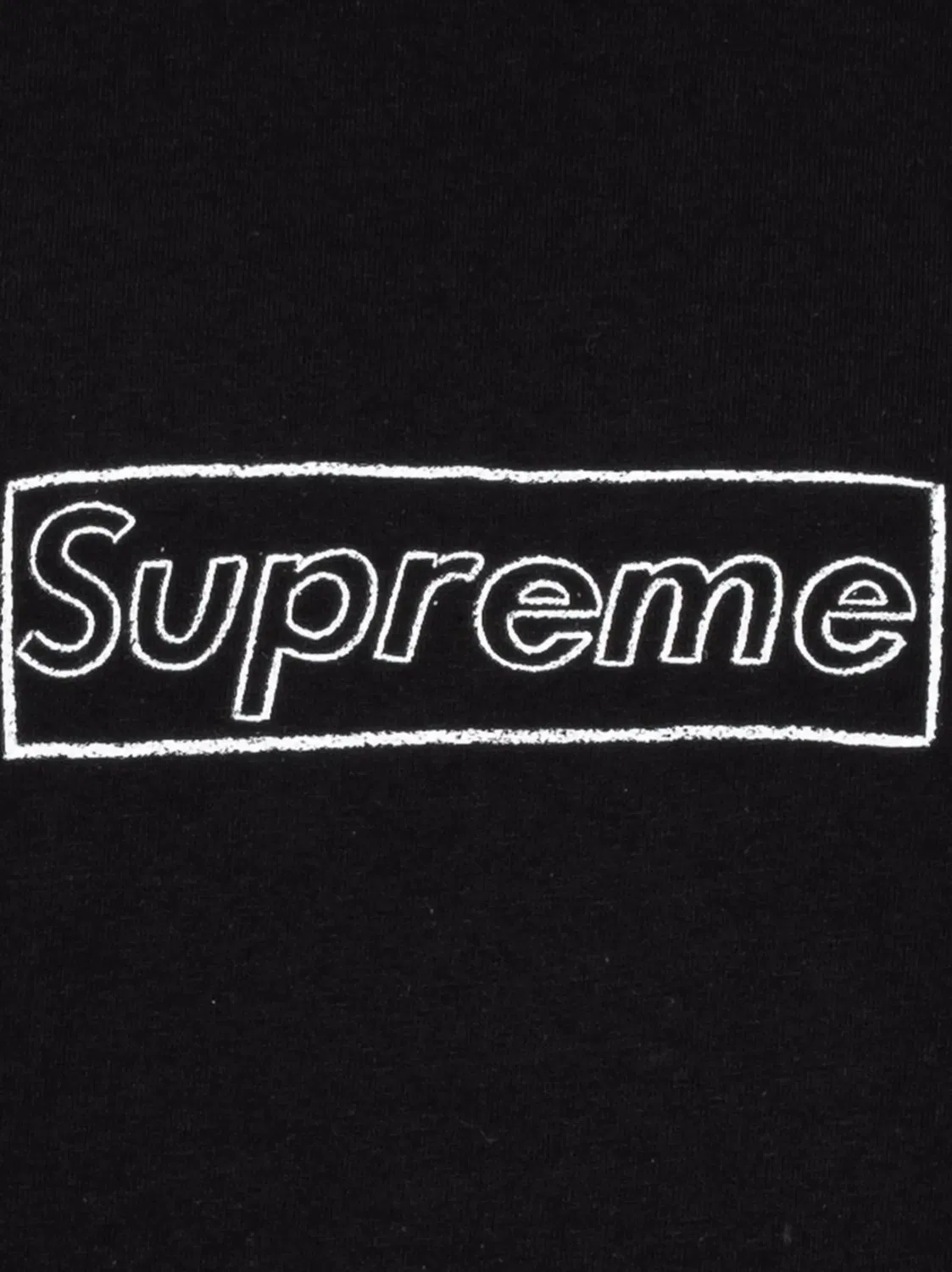 Supreme Футболка Chalk Logo черная — фото 3