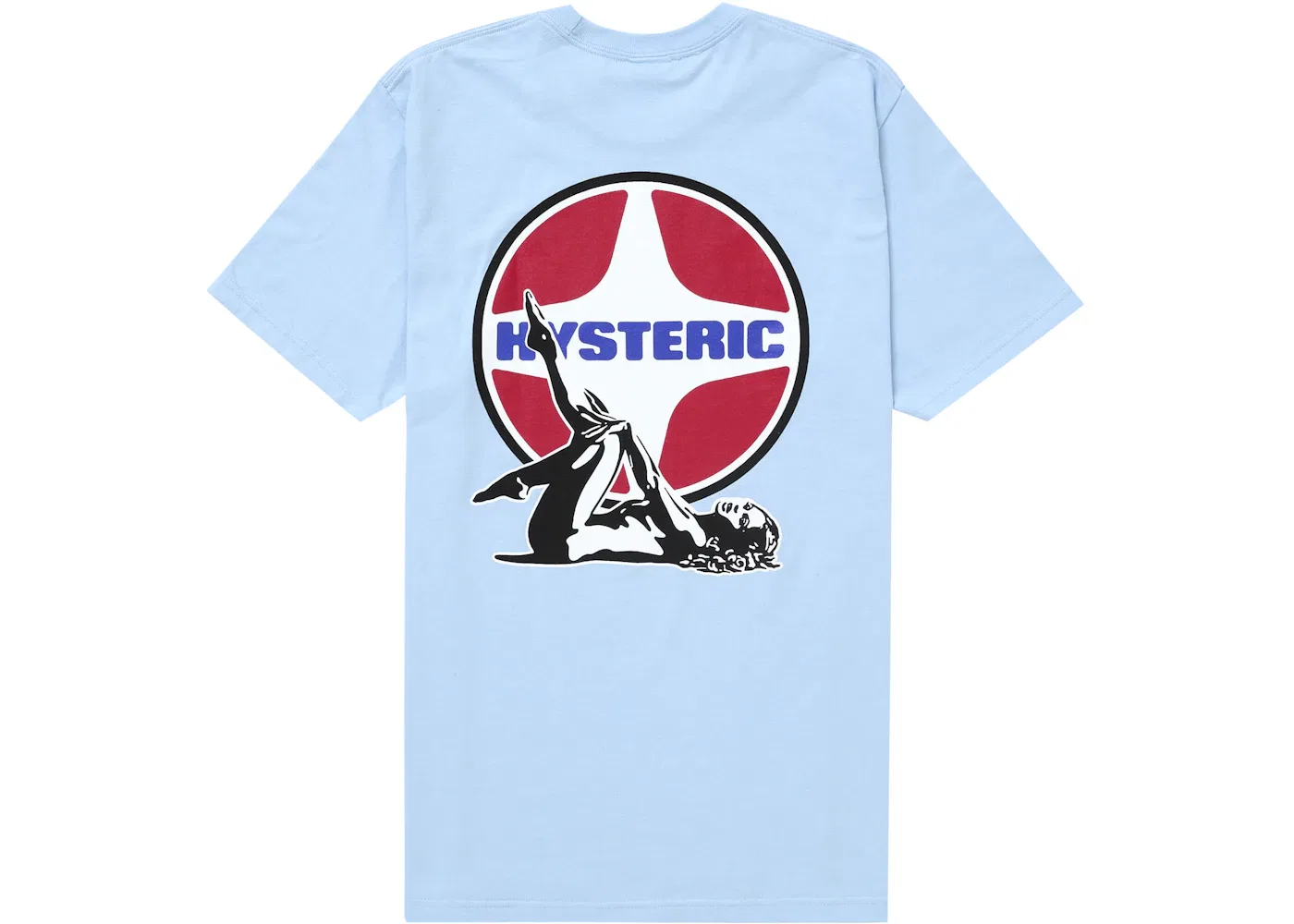 Мужская футболка с принтом Supreme Hysteric Glamour Pin Up, Light Blue