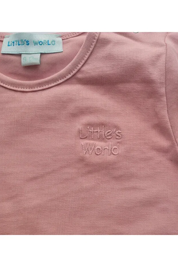 Детская футболка для девочек хлопковая Little'S World, Pink — фото 4