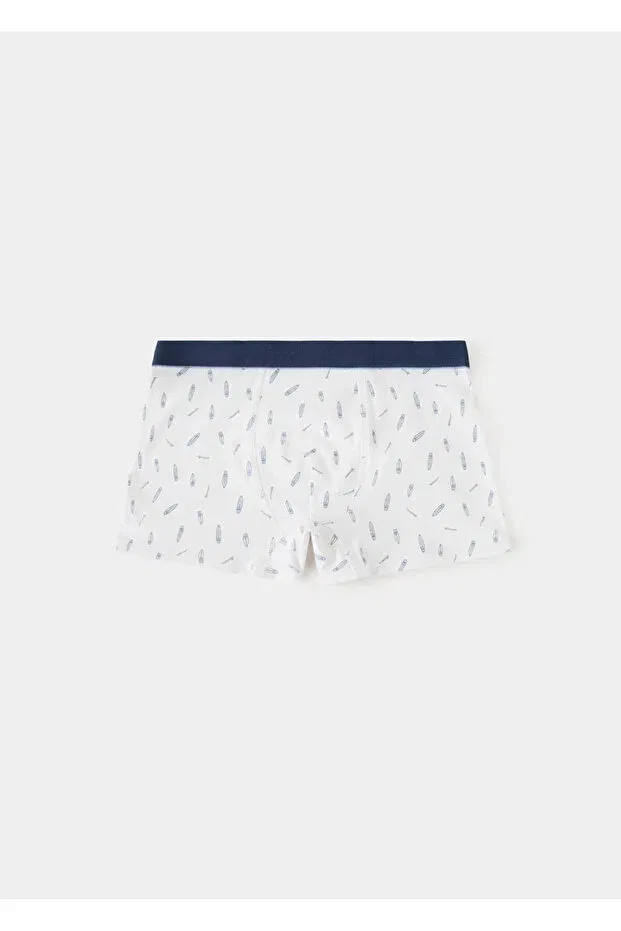 Детские трусы для мальчиков с эластичным поясом Mango Kids, Off White — фото 4