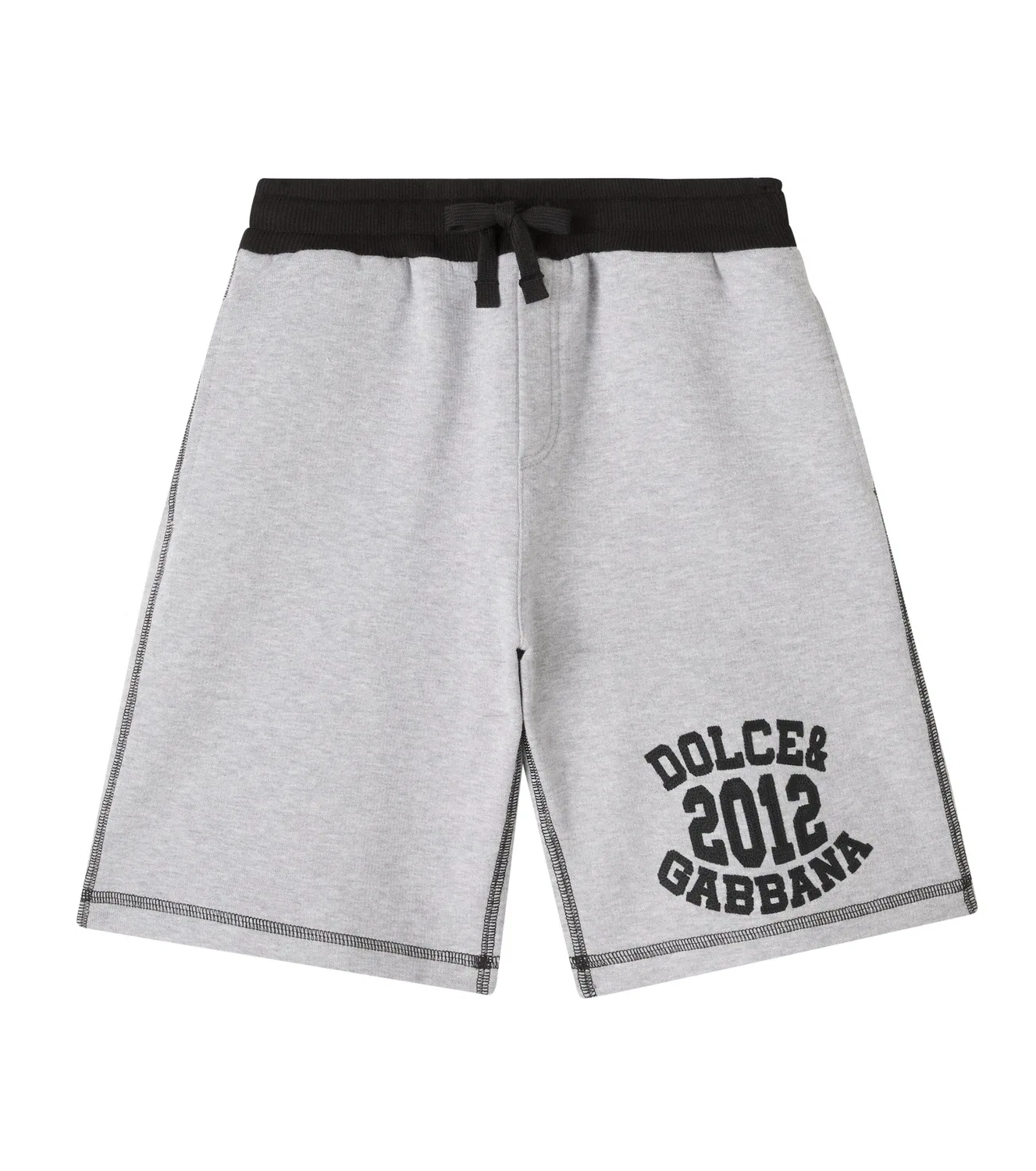 Шорты хлопковые с логотипом Dolce&Gabbana Kids, серый