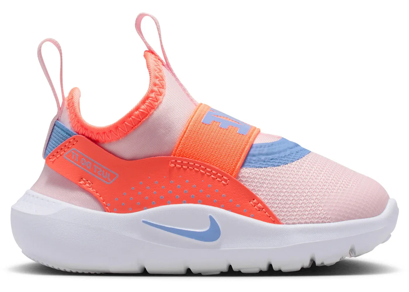 Детские кроссовки без шнурков Nike Flex Runner 4 Nike, Pink Foam/Bright Mango/White/Royal Pulse