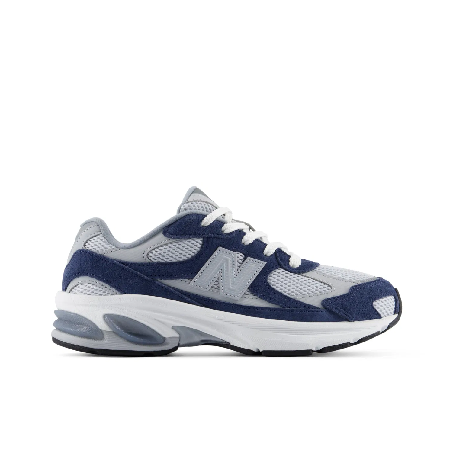 Детские кроссовки с шнуровкой 2010 Lace New Balance, Nb Navy With Aluminum Grey