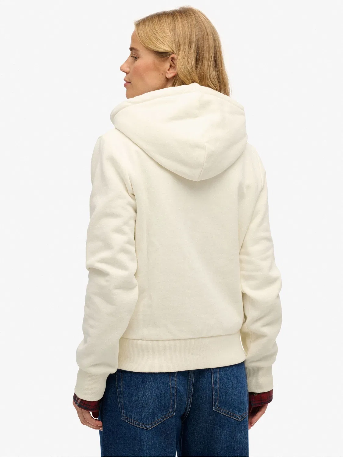 Худи оверсайз Relaxed Hoodie Superdry, кремовый — фото 3