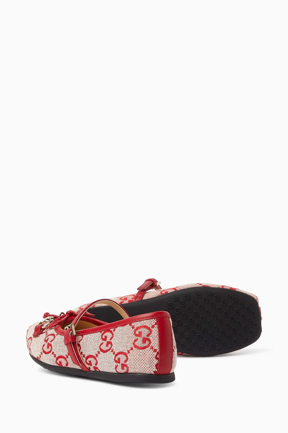 Балетки из канвы GG с кожаной отделкой Gucci — фото 3