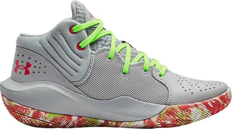 

Кроссовки Under Armour Jet 21 GS Mod Grey Quirky Lime Camo, серый