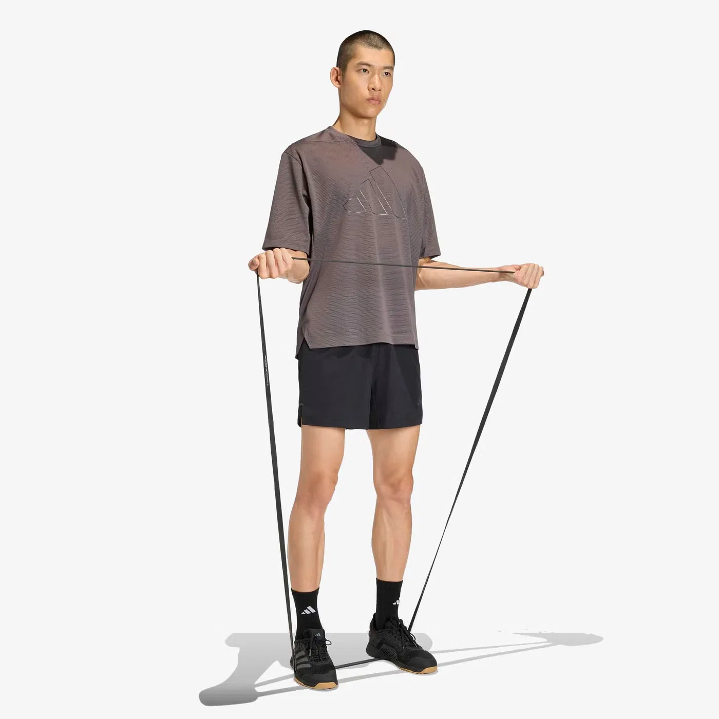 Шорты спортивные с технологией Climacool D4T Essentials Adidas, черный — фото 4