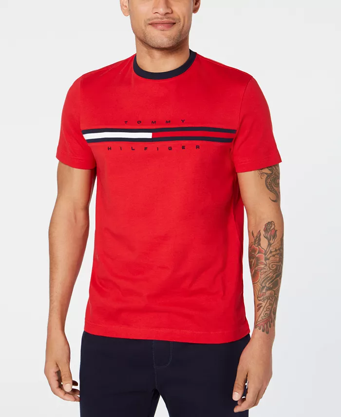 

Мужская футболка с коротким рукавом Tino Logo Tommy Hilfiger, красный