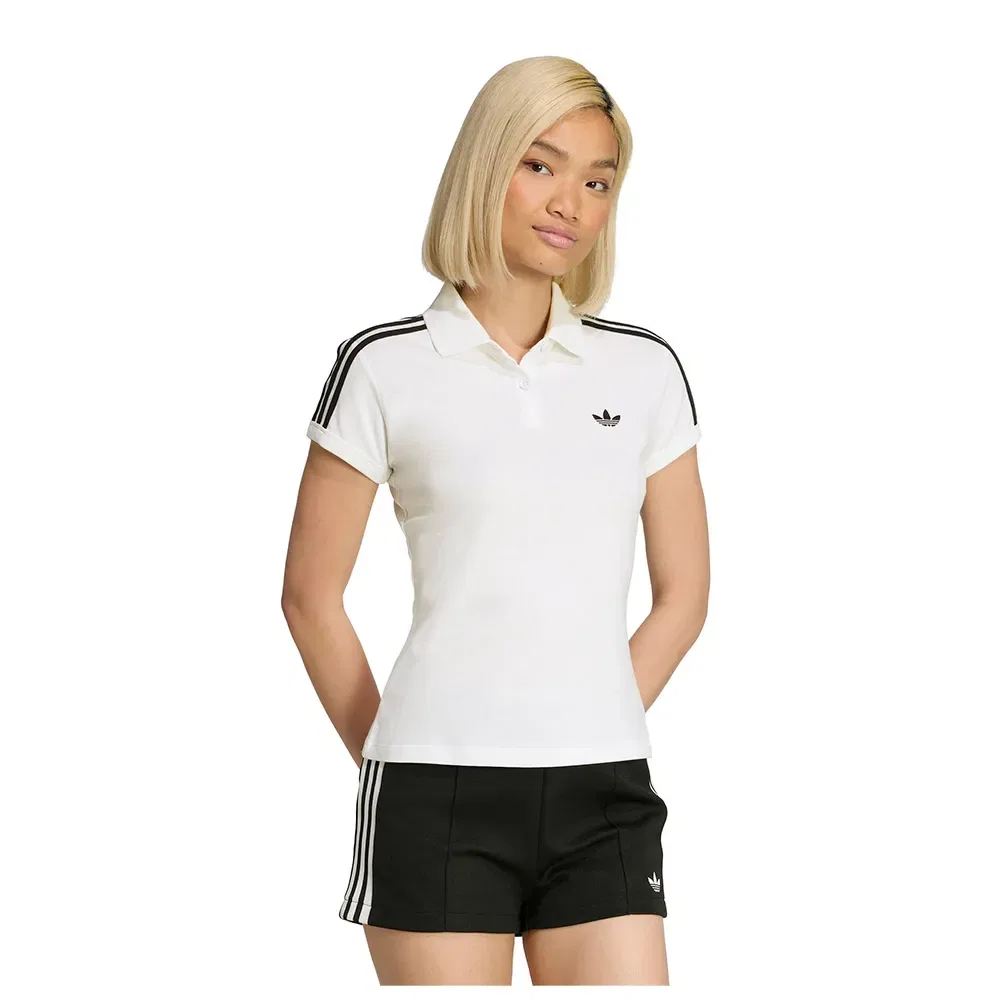 Поло с коротким рукавом 3 Stripes Adidas Originals, белый