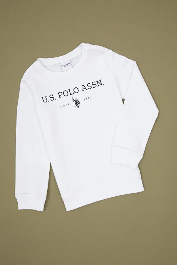 Детские свитшот для мальчиков хлопковый U.S. Polo Assn., White