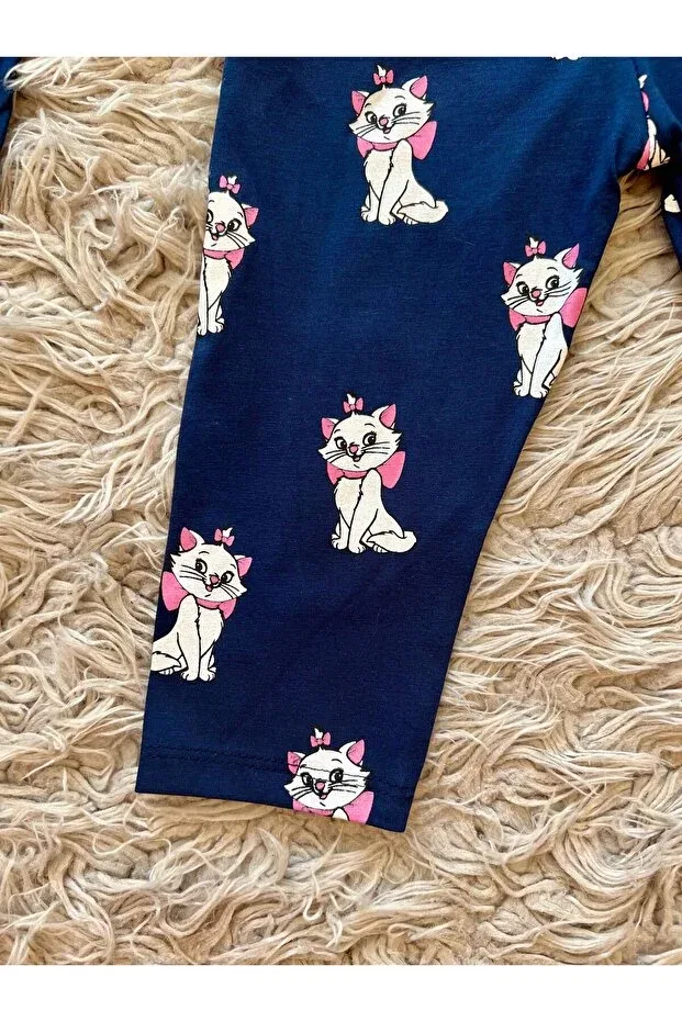 Детский комплект колготок для девочек с принтом Enes Baby, Navy Blue — фото 3