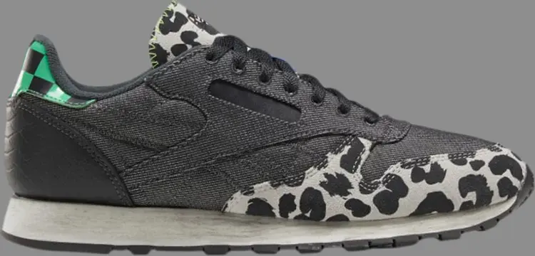 

Кроссовки classic leather mu 'cheetah print' Reebok, черный, Черный;серый, Кроссовки classic leather mu 'cheetah print' Reebok, черный