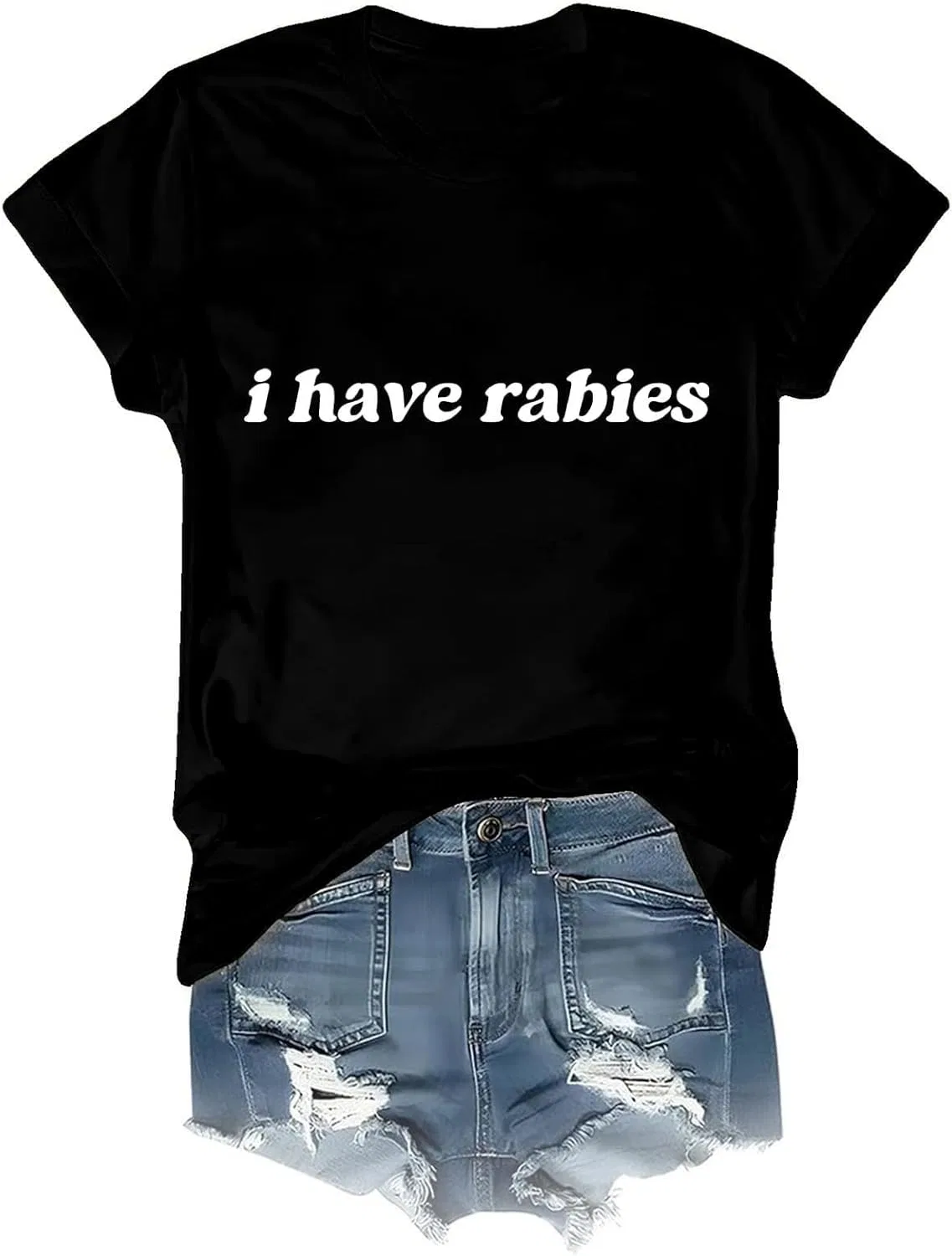 Футболка с принтом I Have Rabies, Black
