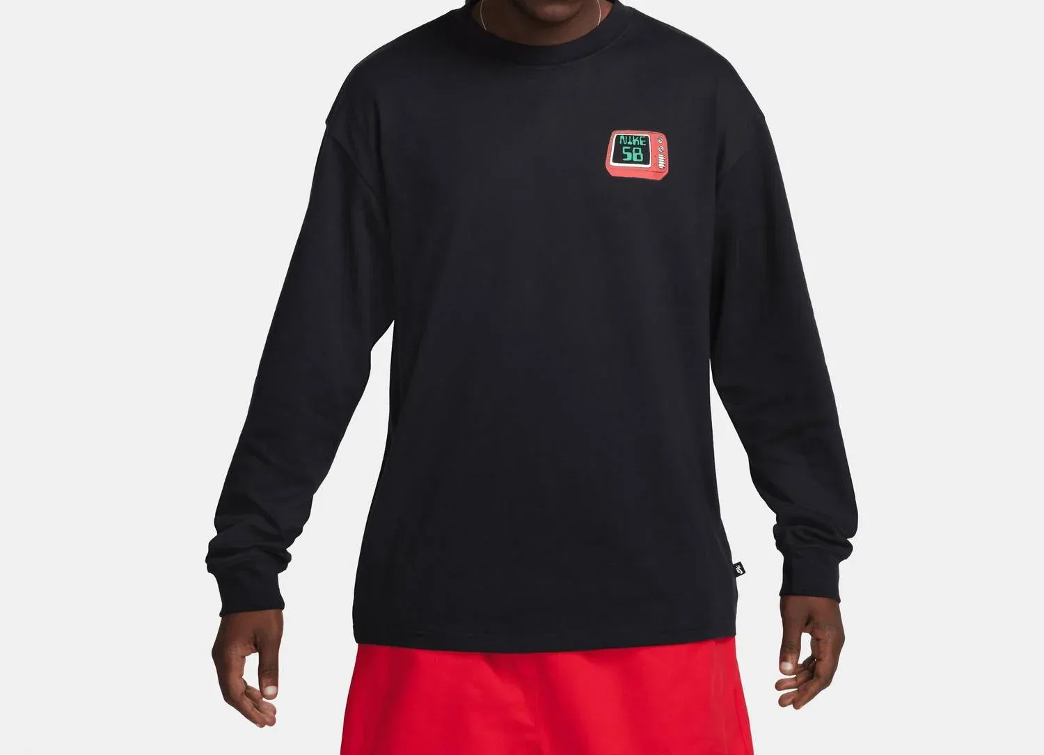 Женский лонгслив свободного кроя с принтом Sb Brainwash Skate Nike, черный