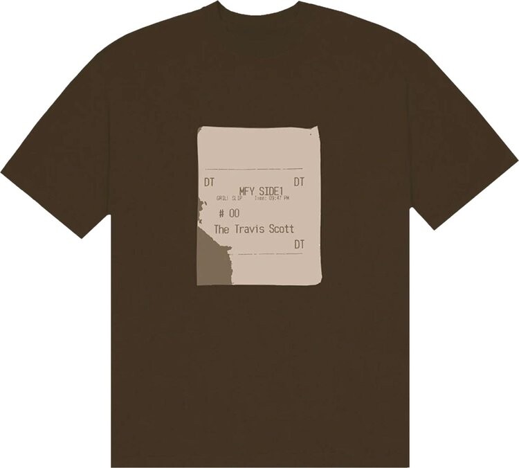 

Футболка Cactus Jack by Travis Scott x Cactus Plant Flea Market Grill Slip T-Shirt 'Brown', коричневый