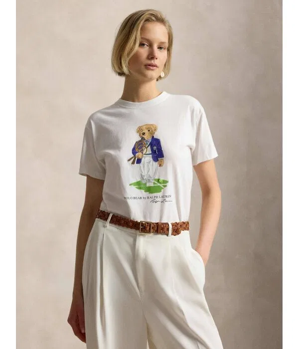 Женская футболка хлопковая T-Shirt Polo Ralph Lauren, белый