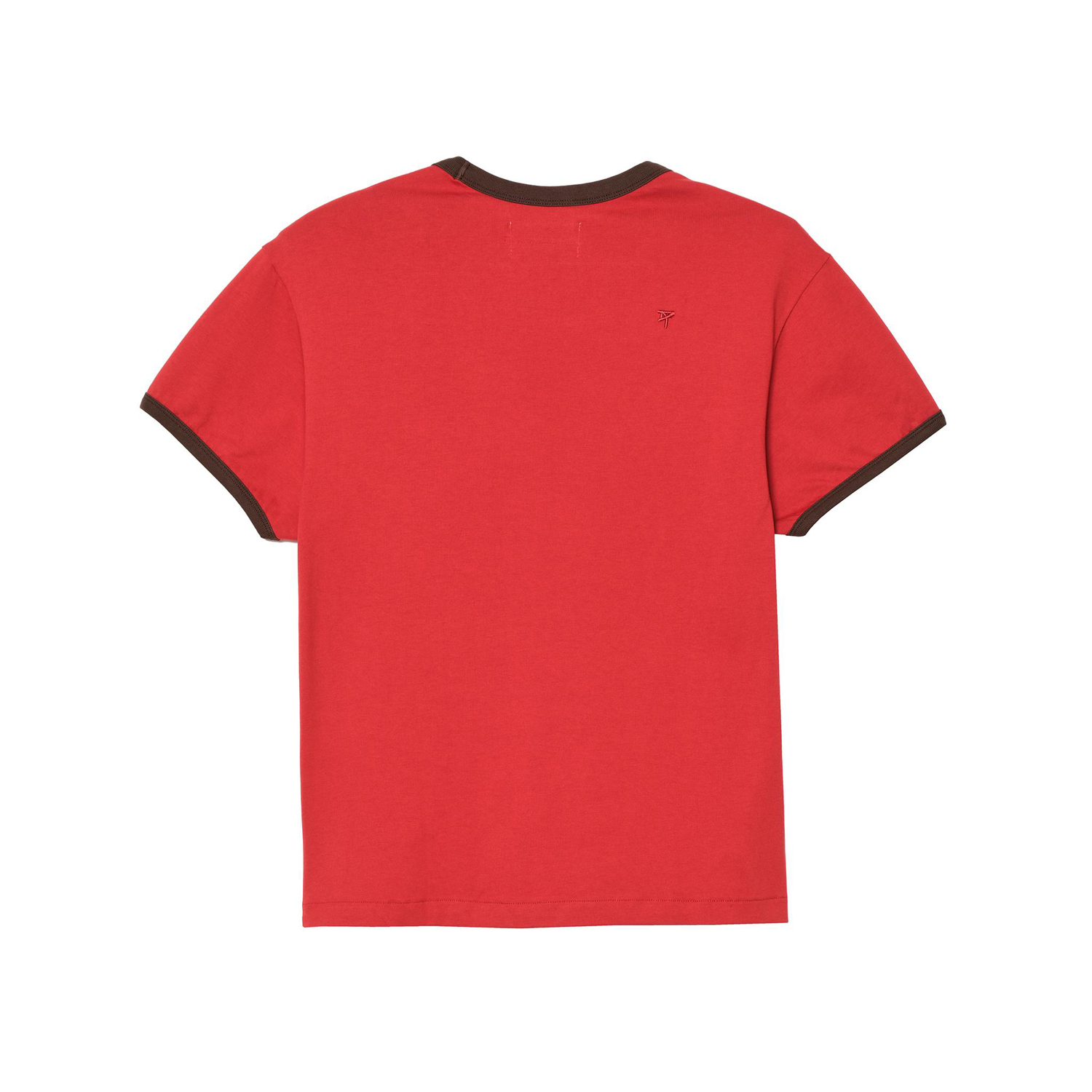 Футболка Zara Benito Antonio Collection Slim Cropped Rib Contrast, красный — фото 4