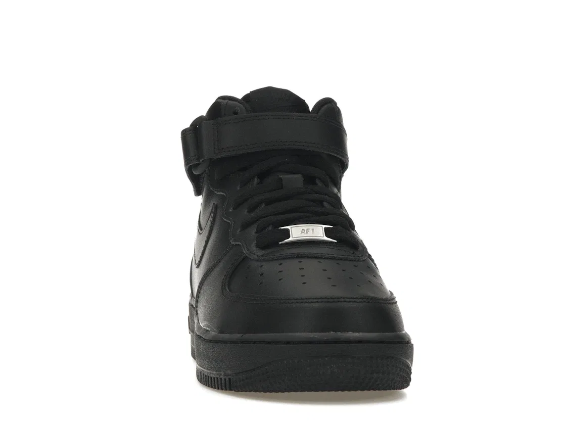 Детские кроссовки Lifestyle с высоким берцем Nike Air Force 1 Mid, Black/Black — фото 2