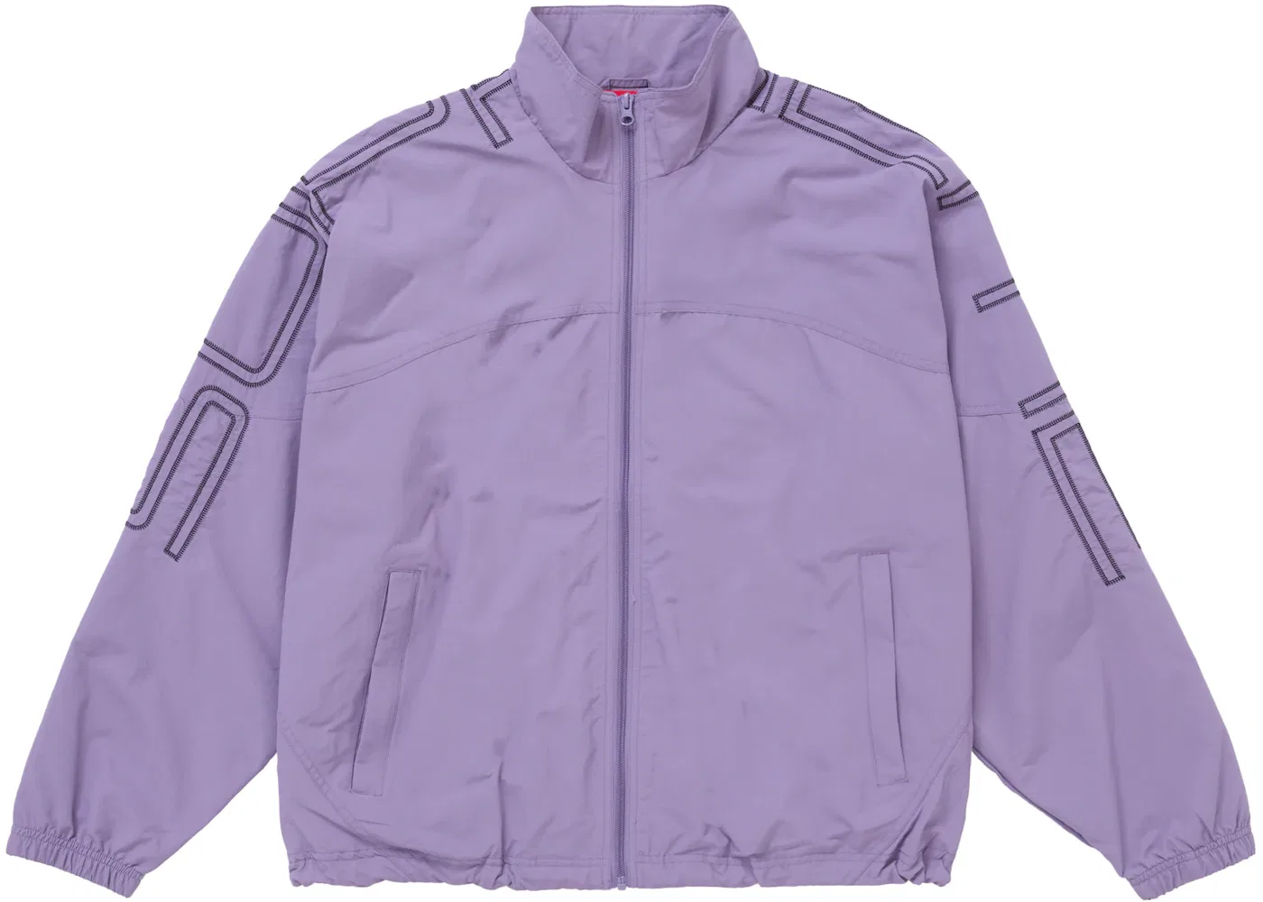 Мужская куртка с вышивкой Supreme Spellout Embroidered Track Jacket SS25, Dusty Purple