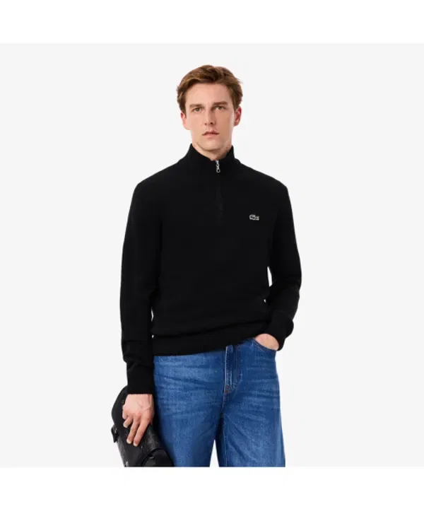 Свитер половинная застежка из шерсти, AH3052-55N, Lacoste, 031