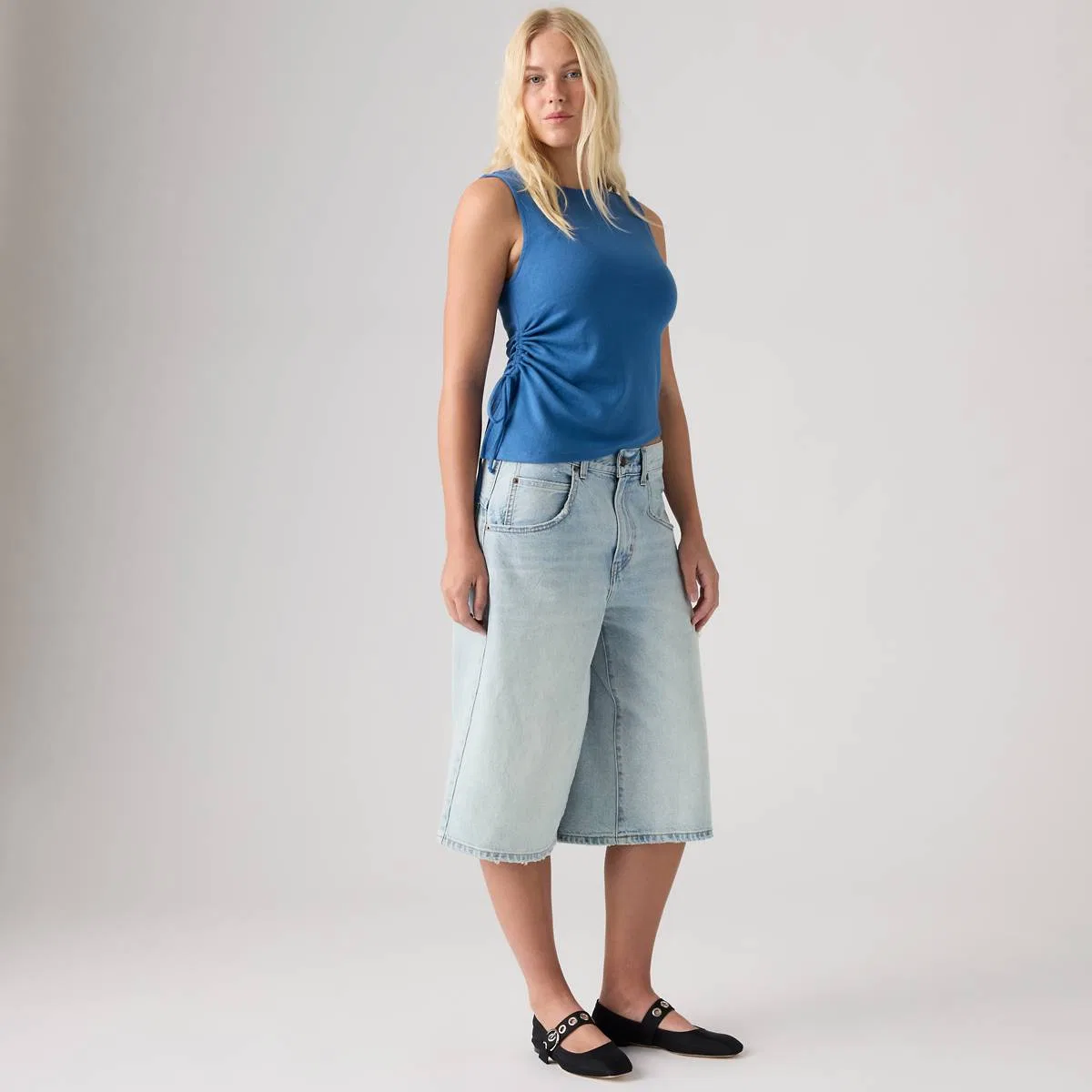 Асимметричный топ без рукавов от Alila Levi's, Delft - Blue — фото 2