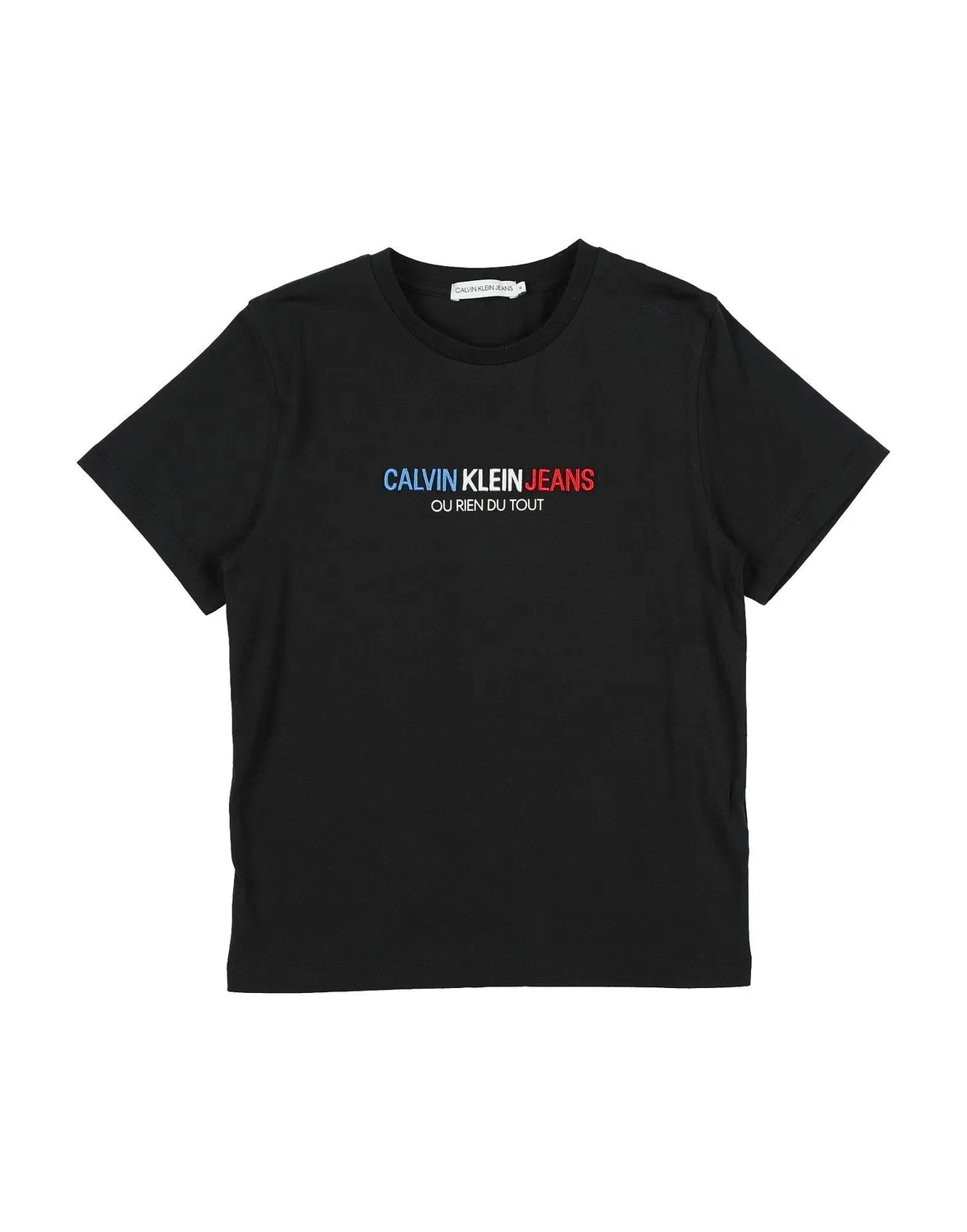 Детская футболка для девочек с аппликацией Calvin Klein, черный