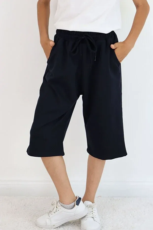 Детские шорты-капри для мальчиков хлопковые 2 шт Harika Kids, Navy Blue-Grey — фото 4