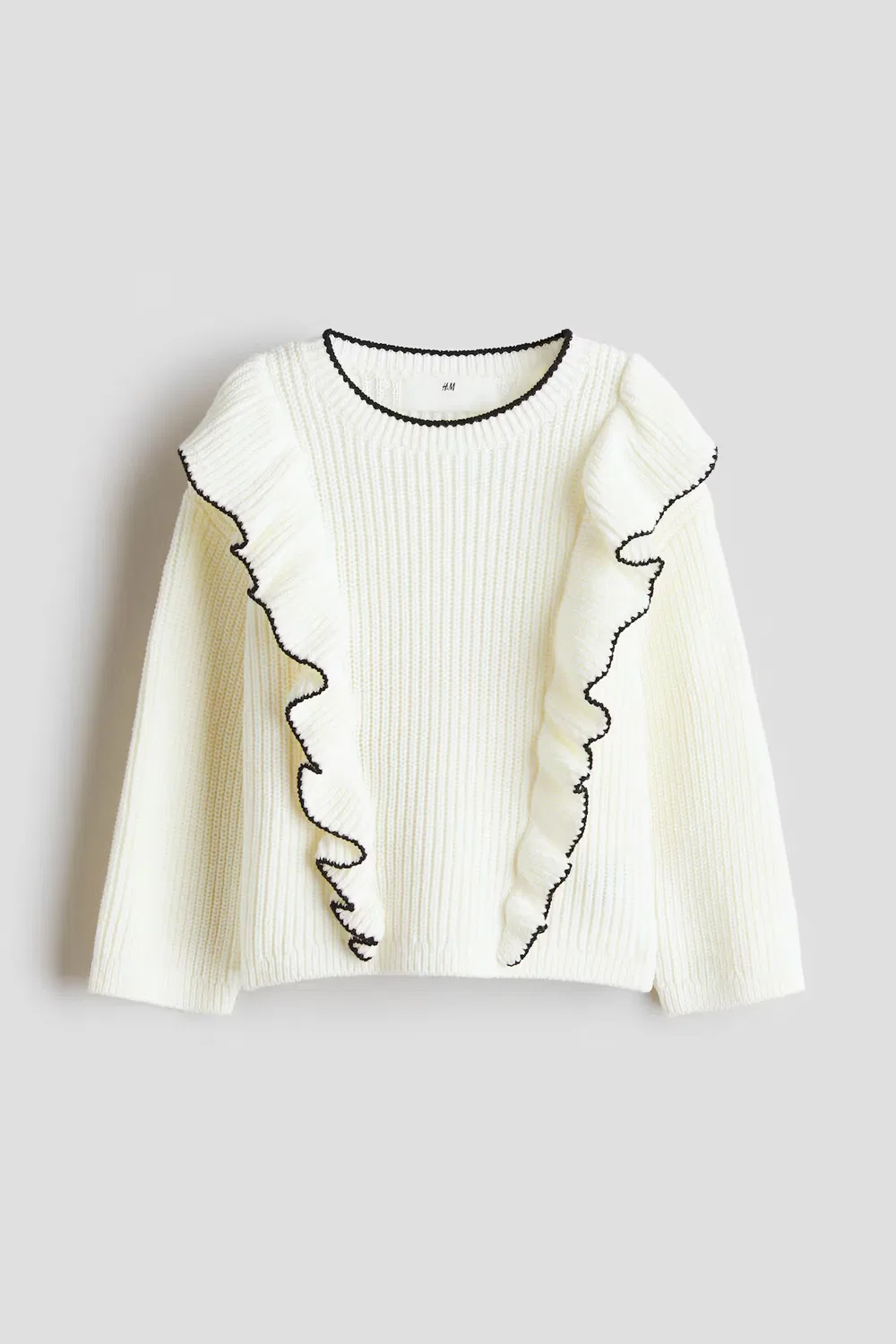 Свитер с оборками H&M, Weiß